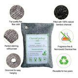 30PCS Air Purifying Bags Activated Bamboo Charcoal Freshener for Car Home Shoes 200g - Rear View