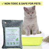 30PCS Air Purifying Bags Activated Bamboo Charcoal Freshener for Car Home Shoes 200g - Close-Up Angle