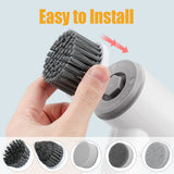 6in1 Electric Spin Scrubber Cordless Rechargeable Cleaning Brush with 6 Head Kit - Top-Down View