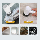 6in1 Electric Spin Scrubber Cordless Rechargeable Cleaning Brush with 6 Head Kit - Rear View