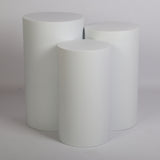 3pcs Metal Round Plinth Cylinder Pedestal Stand Wedding Decoration Cake Flower - Top-Down View