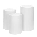 3pcs Metal Round Plinth Cylinder Pedestal Stand Wedding Decoration Cake Flower - Close-Up Angle