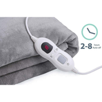 Double-side Flannel Heated Electric Throw Blanket Fast Heating Warm Washable gray
