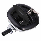 2PCS Black Central Locking T Handle Whale Tail Lock Folding Trailer Ute Canopy - Close-Up Angle