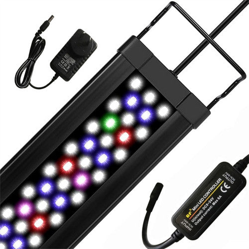 7-in-1 Aquarium Sand Washer Upgrade AU Plug / 15W 66LED RGBW Aluminum Shell Stand Light 40CM/28-Button Control
