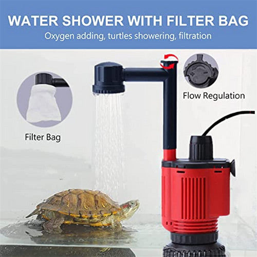 7-in-1 Aquarium Sand Washer Upgrade AU Plug / 15W 66LED RGBW Aluminum Shell Stand Light 40CM/28-Button Control