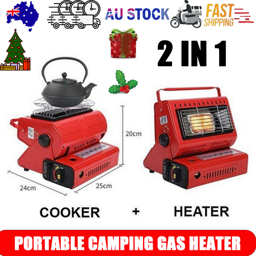 Portable Butane Gas Heater Cooker Camping Tent Outdoor Hiking Camper Survival AU