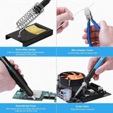60W Soldering Iron Kit Welding Solder Station Wire Desoldering Pump Multimeter - Rear View
