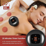 6 Levels Electric Cupping Therapy Massager Adjustable Portable Rechargeable - 45-Degree Angle