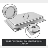 9L Chafing Dish Set Buffet Pan Bain Marie Bow Stainless Steel Food Warmer(1*9L) - Front View