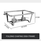 9L Chafing Dish Set Buffet Pan Bain Marie Bow Stainless Steel Food Warmer(1*9L) - Top-Down View