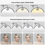 Half Moon Floor Fill Lamp for Salon Tattoo Eyelash Makeup Beauty LED Lash Light Black