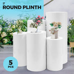 5pcs Metal Round Plinth Cylinder Pedestal Stand Wedding Decoration Cake Flower