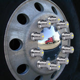 20PCS ABS Wheel Nut Covers Safety Arrow Chrome Caps For Trucks Trailers Bus AU - Close-Up Angle
