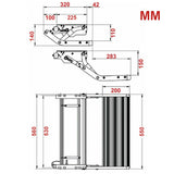 Caravan Step Aluminium 200KG Pull Out Step Folding Camper Trailer Motorhome Step - Rear View