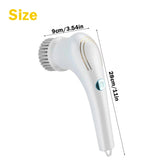 5 In 1 Handheld Electric Cleaning Brush Power Scrubber Cordless USB Rechargeable - Rear View
