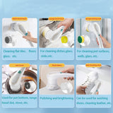 5 In 1 Handheld Electric Cleaning Brush Power Scrubber Cordless USB Rechargeable - Low Angle