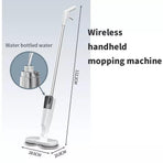 Cordless electric spin mop floor scrubber with 6 microfiber pads, image 6