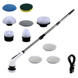 9in1 Electric Spin Scrubber Turbo Scrub Cleaning Brush Cordless Chargeable Tool - Front View