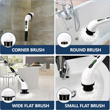 9in1 Electric Spin Scrubber Turbo Scrub Cleaning Brush Cordless Chargeable Tool - Rear View