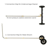 High Pressure Water Spray Broom Car Chassis Undercarriage Cleaner Washer 4000PSI - Side View