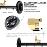 High Pressure Water Spray Broom Car Chassis Undercarriage Cleaner Washer 4000PSI - Top-Down View