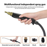 4000W Steam Cleaner Brush High Temperature Pressure Clean Steam Mechine AU Plug orange - 45-Degree Angle