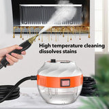 4000W Steam Cleaner Brush High Temperature Pressure Clean Steam Mechine AU Plug orange - Rear View
