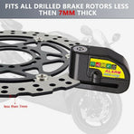 Black Motorcycle Alarm Disc Lock Motor Bike Brake Security Electric  Bicycle Lock AU