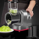 MAX 1200W Electric Cheese Grater Salad Maker With 5 Different Shapes of Blades AU - Side View