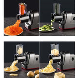 MAX 1200W Electric Cheese Grater Salad Maker With 5 Different Shapes of Blades AU - Top-Down View