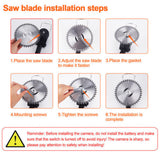 3in1 Cordless Grass Trimmer Grass Lawn Brush Cutter Whipper Snipper with 2 Battery - Front View