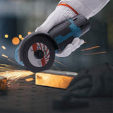 800W Mini Cordless Brushless Angle Grinder Cutting Tool W/ 2x Battery & Charger - Low Angle