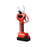 Cordless Brushless 4 Pole Pruning Shear Secateur With 2 Batteries Bush Cutter RED - Front View