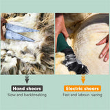 690W Electric Sheep Shears 2400R/Min 6 Speed Grooming Kit with 8 Grids Heat AU - 45-Degree Angle