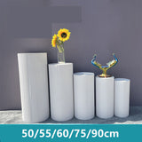 5x Metal Wedding Plinths Cylinder Pedestal Stand Ripple Cake Dessert Display - Top-Down View