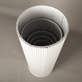 5x Metal Wedding Plinths Cylinder Pedestal Stand Ripple Cake Dessert Display