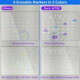 Large Magnetic Fridge Whiteboard Weekly Calendar Planner Acrylic White Board Set - Extra Image