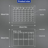 Large Magnetic Fridge Whiteboard Weekly Calendar Planner Acrylic White Board Set - Extra Image