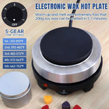 DIY Candle Making Kit 1KG Wax Bean Electric Wax Melter Pouring Pot Thermometer - Side View