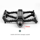 High-Performance Anti-Slip Bicycle Pedals for Mountain and Road Biking - Top-Down View
