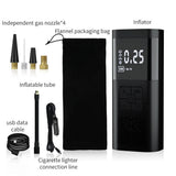 6000mAh Car Tyre Inflator 12V Air Compressor Electric Pump Cordless USB Charging - Front View