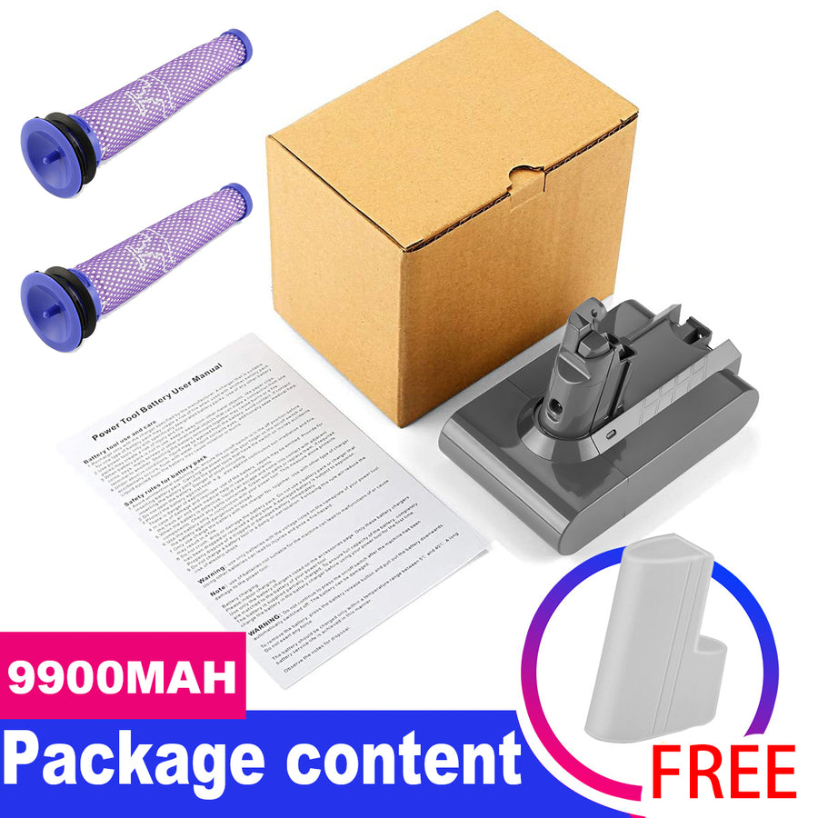 9900MAH For Dyson V6 Battery SV03 SV04 SV09 DC58 DC59 DC61 DC62 DC74 v6 Animal, image 3