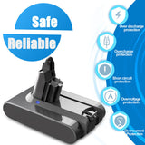 9900MAH For Dyson V6 Battery SV03 SV04 SV09 DC58 DC59 DC61 DC62 DC74 v6 Animal - Close-Up Angle