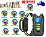 Rechargeable Anti-Bark Training Collar for Dogs with Remote Control and Waterproof Design - Rear View