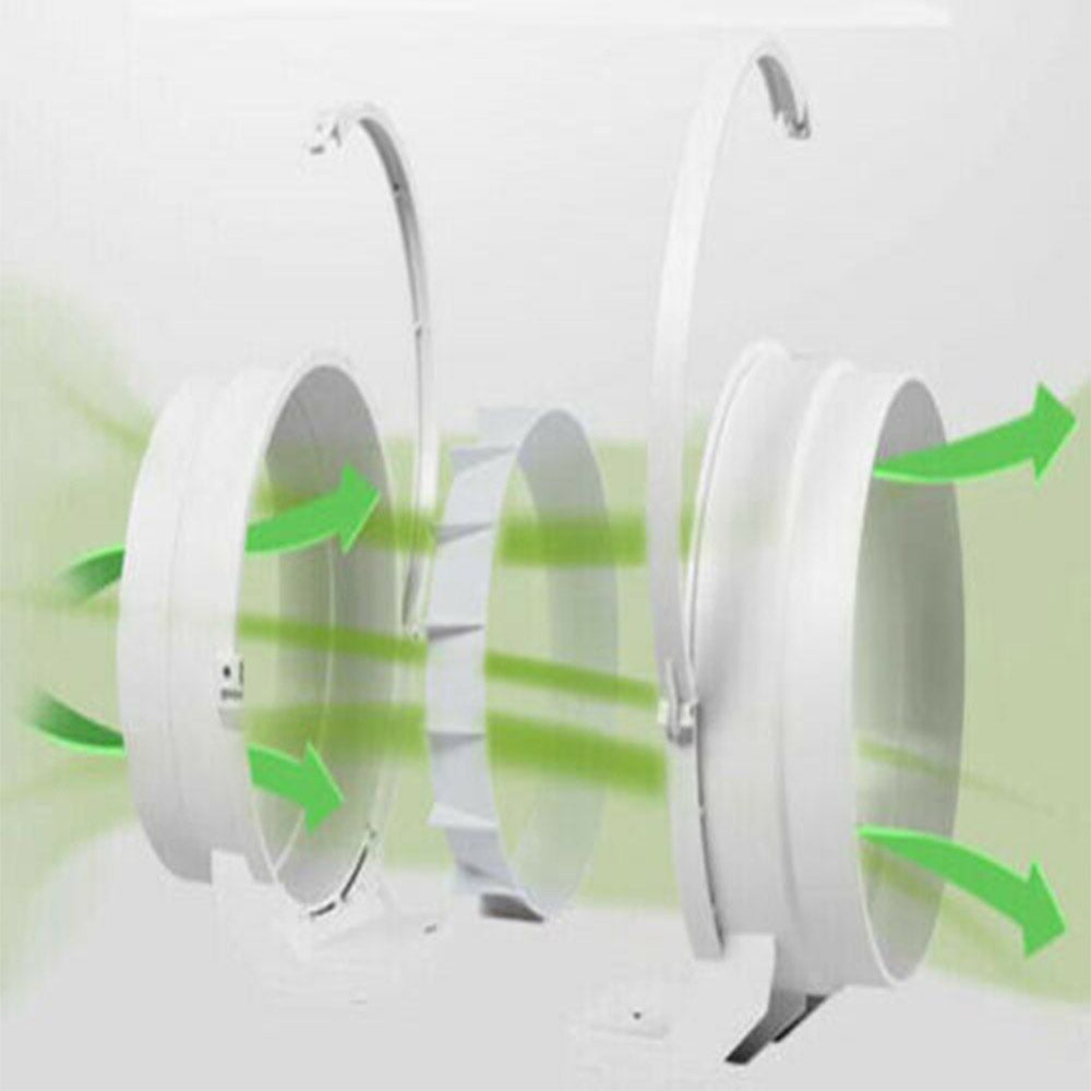 8 Inch Extractor Fan+Remote Duct Hydroponic Air Circulation Exhaust Vent