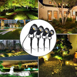 10PCS LED Spotlights Landscape Warm light Lamp Waterproof Outdoor Garden Yard 12V - Top-Down View