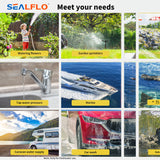 12V SEALFLO Water Pump High Pressure Self-priming rv Camping Boat 55PSI 11.3L/M - Rear View