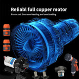 12V SEALFLO Water Pump High Pressure Self-priming rv Camping Boat 55PSI 11.3L/M - Top-Down View