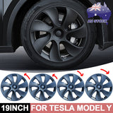 Tesla Y wheel cap 4 gray and model Y front and rear PP TPE fender 4 - Front View